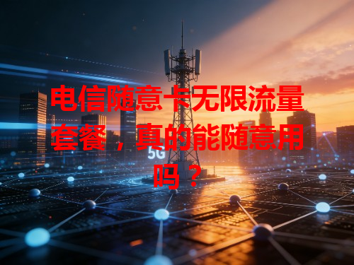 电信随意卡无限流量套餐，真的能随意用吗？