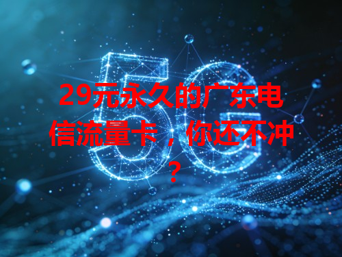 29元永久的广东电信流量卡，你还不冲？