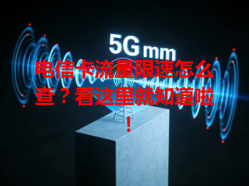 电信卡流量限速怎么查？看这里就知道啦！