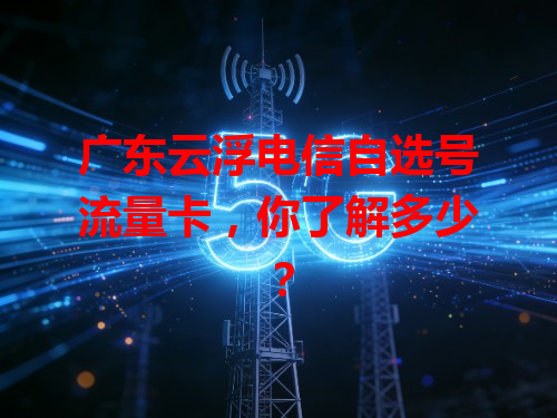 广东云浮电信自选号流量卡，你了解多少？