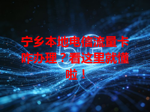 宁乡本地电信流量卡咋办理？看这里就懂啦！