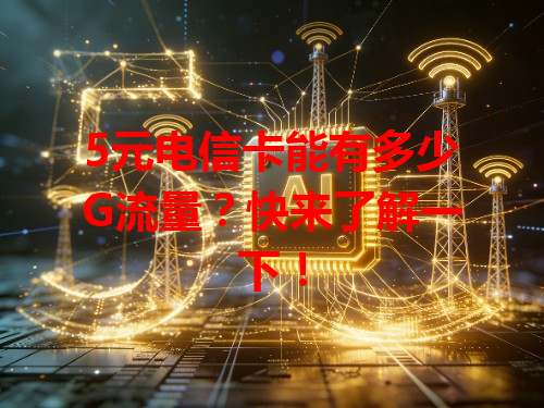 5元电信卡能有多少G流量？快来了解一下！