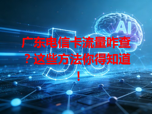 广东电信卡流量咋查？这些方法你得知道！