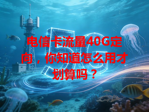 电信卡流量40G定向，你知道怎么用才划算吗？