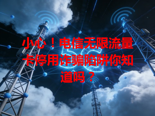 小心！电信无限流量卡停用诈骗陷阱你知道吗？