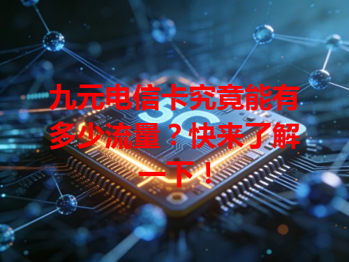 九元电信卡究竟能有多少流量？快来了解一下！