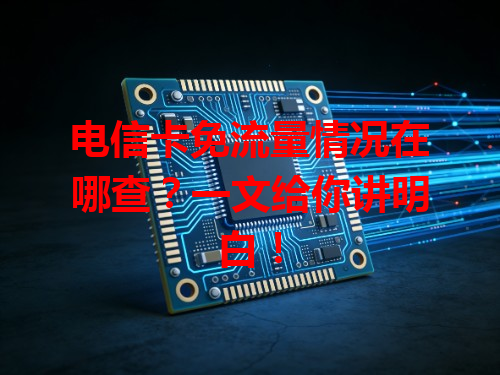 电信卡免流量情况在哪查？一文给你讲明白！