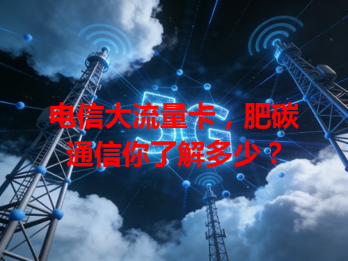 电信大流量卡，肥碳通信你了解多少？