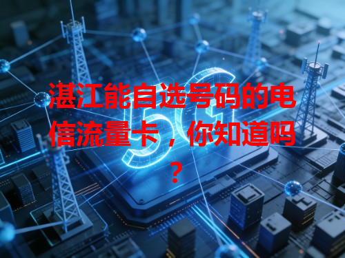 湛江能自选号码的电信流量卡，你知道吗？