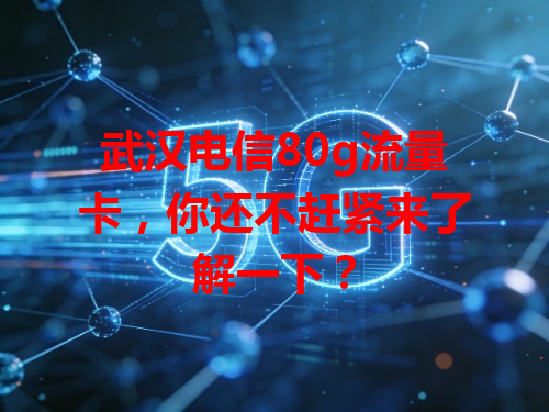 武汉电信80g流量卡，你还不赶紧来了解一下？