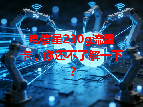 电信星230g流量卡，你还不了解一下？