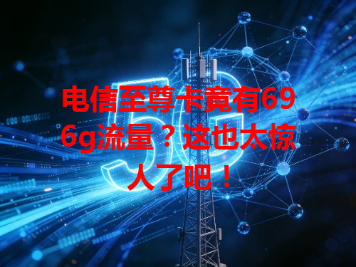 电信至尊卡竟有696g流量？这也太惊人了吧！