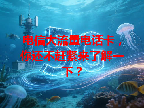 电信大流量电话卡，你还不赶紧来了解一下？
