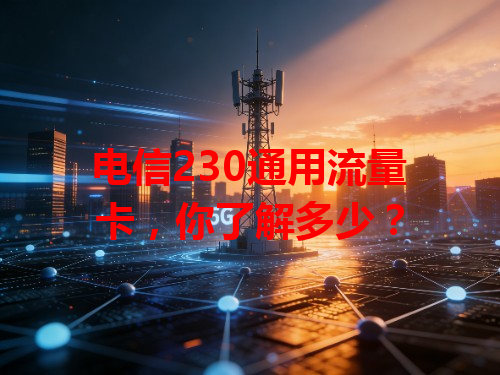 电信230通用流量卡，你了解多少？