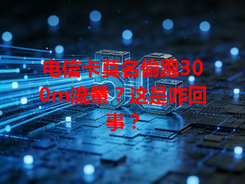 电信卡莫名偷跑300m流量？这是咋回事？