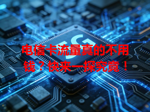 电信卡流量真的不用钱？快来一探究竟！