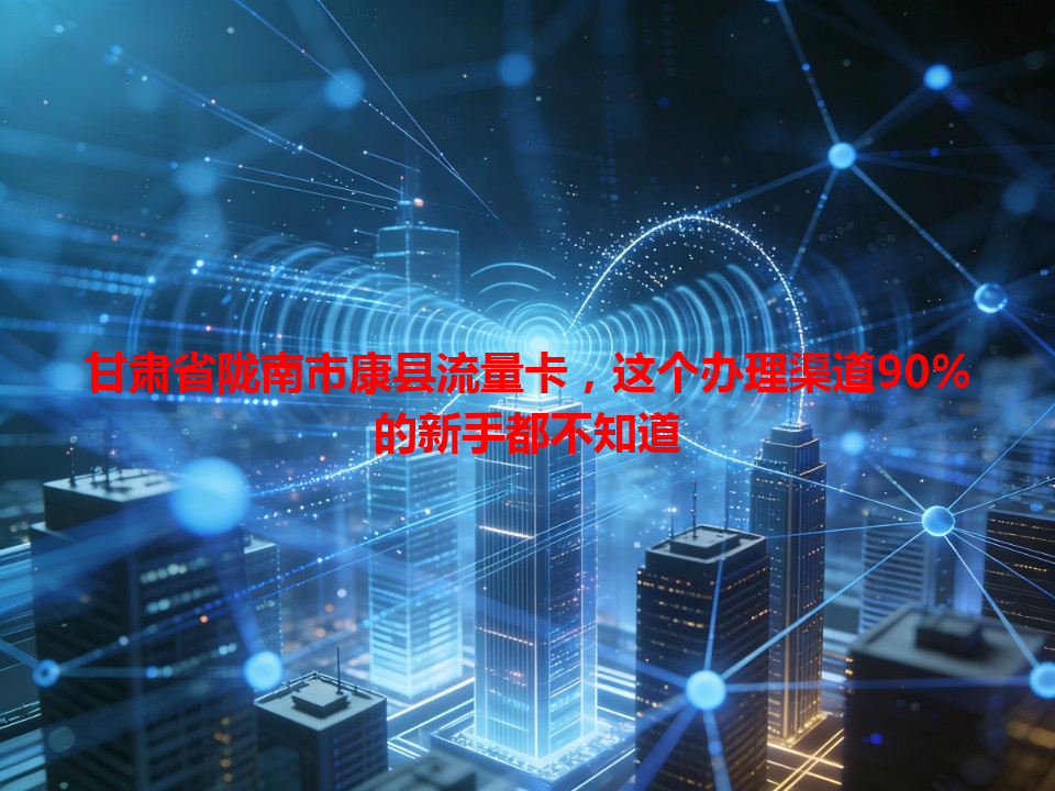 甘肃省陇南市康县流量卡，这个办理渠道90%的新手都不知道