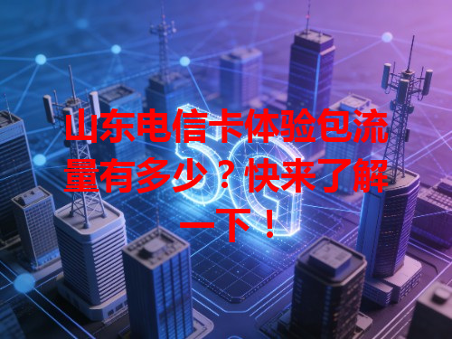 山东电信卡体验包流量有多少？快来了解一下！