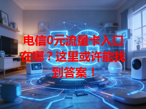 电信0元流量卡入口在哪？这里或许能找到答案！