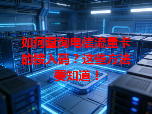 如何查询电信流量卡的接入码？这些方法要知道！