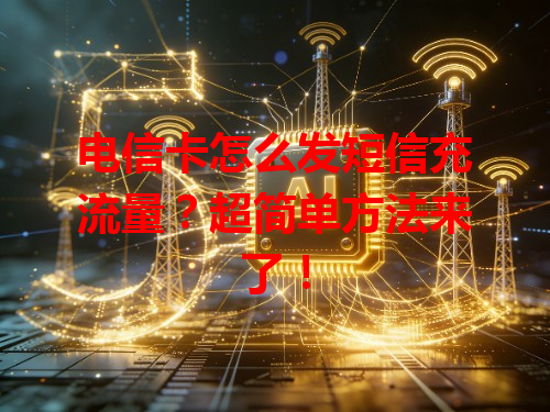 电信卡怎么发短信充流量？超简单方法来了！