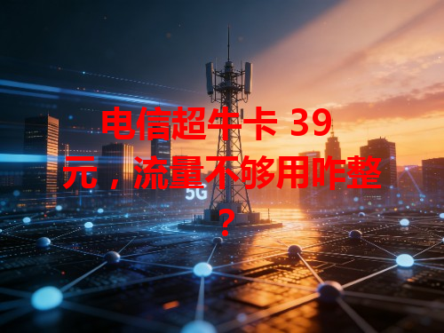 电信超牛卡 39 元，流量不够用咋整？