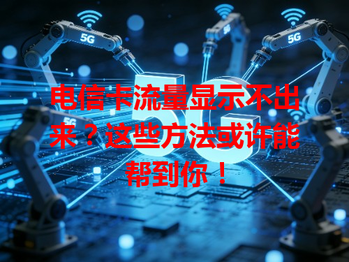 电信卡流量显示不出来？这些方法或许能帮到你！
