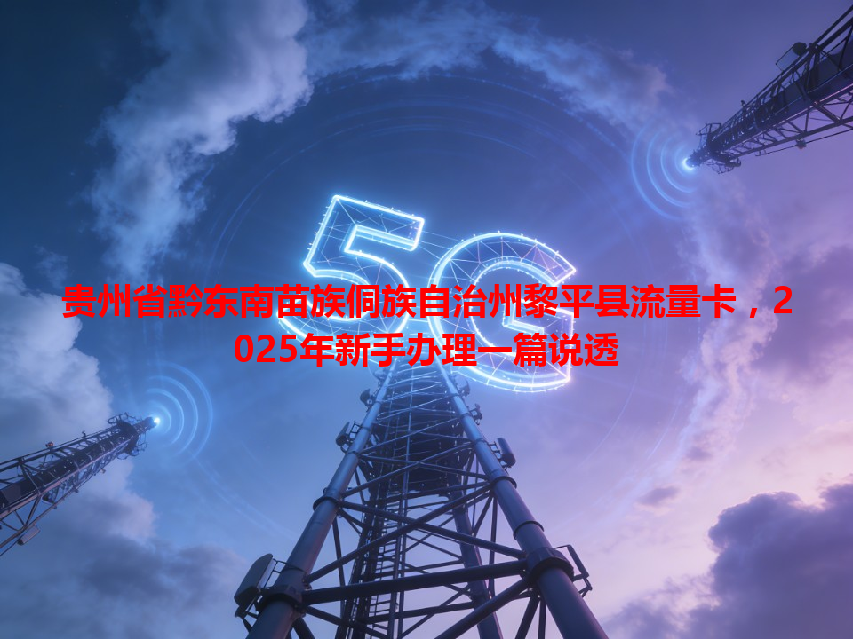 贵州省黔东南苗族侗族自治州黎平县流量卡，2025年新手办理一篇说透