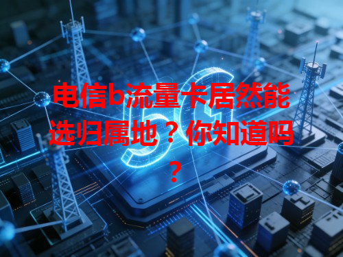 电信b流量卡居然能选归属地？你知道吗？