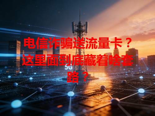 电信诈骗送流量卡？这里面到底藏着啥套路？