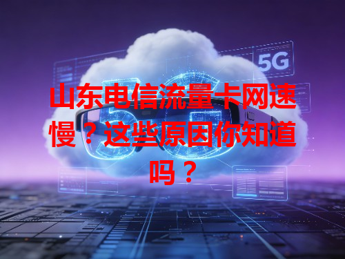 山东电信流量卡网速慢？这些原因你知道吗？