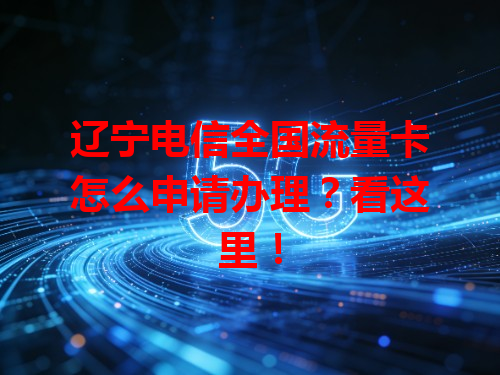 辽宁电信全国流量卡怎么申请办理？看这里！