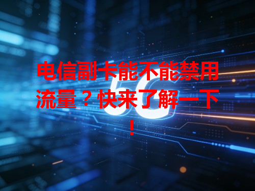 电信副卡能不能禁用流量？快来了解一下！