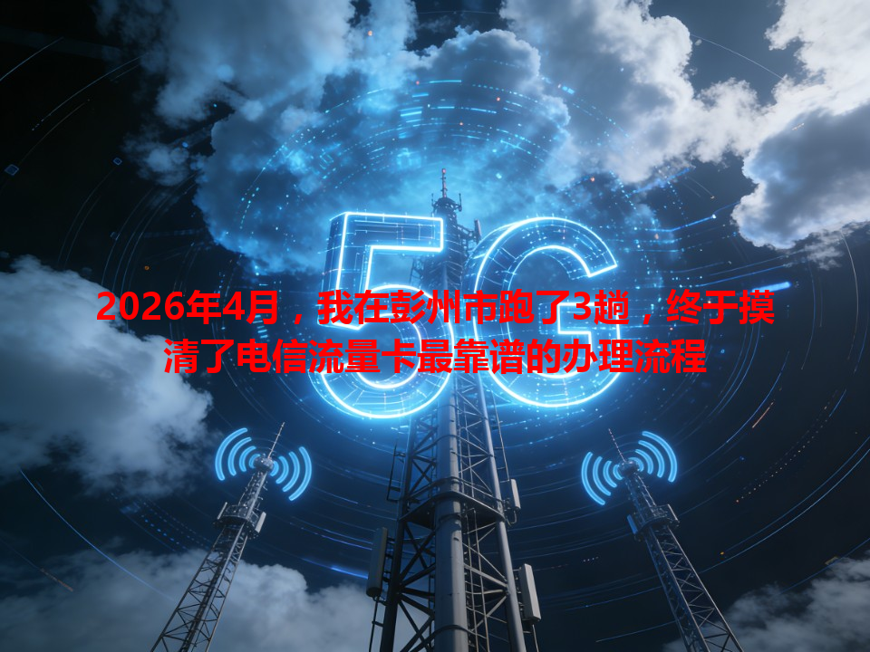 2026年4月，我在彭州市跑了3趟，终于摸清了电信流量卡最靠谱的办理流程