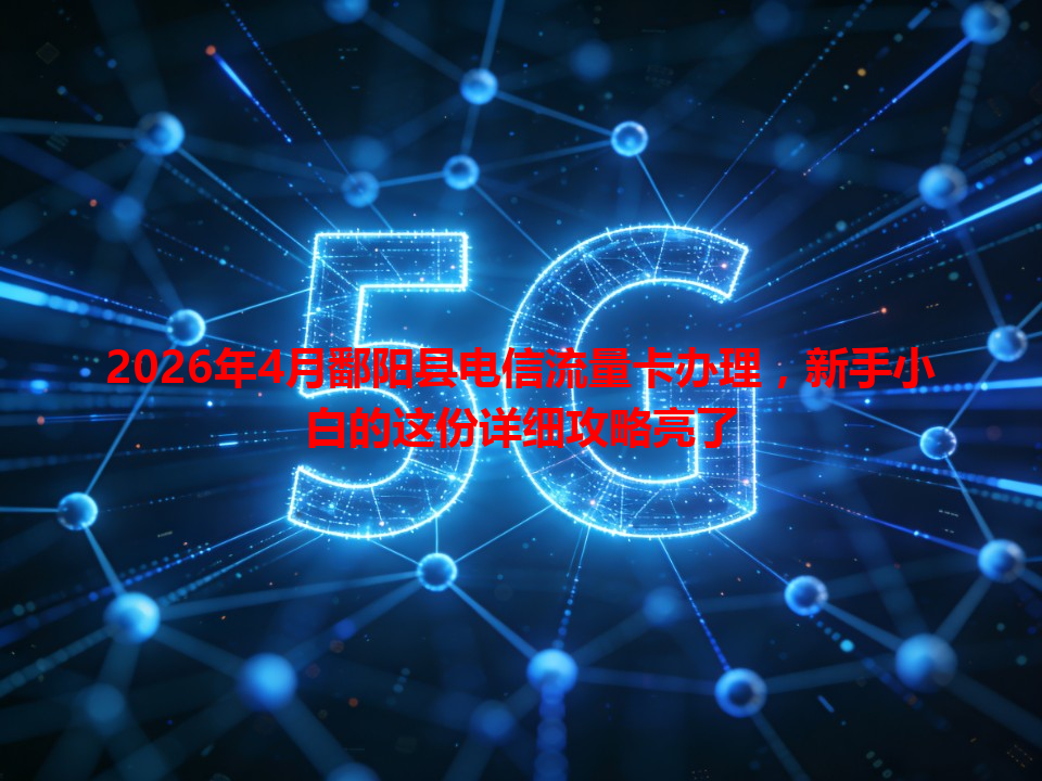 2026年4月鄱阳县电信流量卡办理，新手小白的这份详细攻略亮了