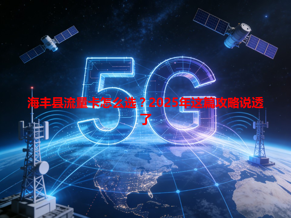 海丰县流量卡怎么选？2025年这篇攻略说透了