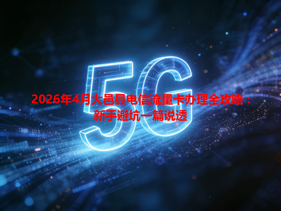 2026年4月大邑县电信流量卡办理全攻略：新手避坑一篇说透