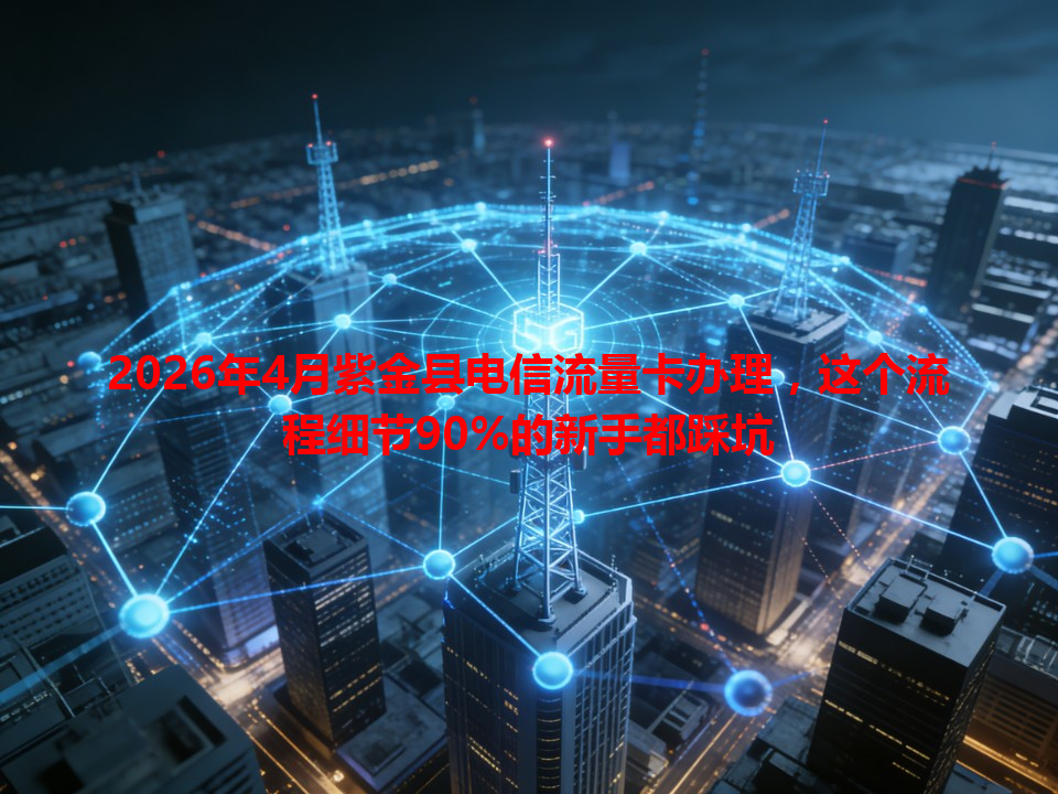 2026年4月紫金县电信流量卡办理，这个流程细节90%的新手都踩坑