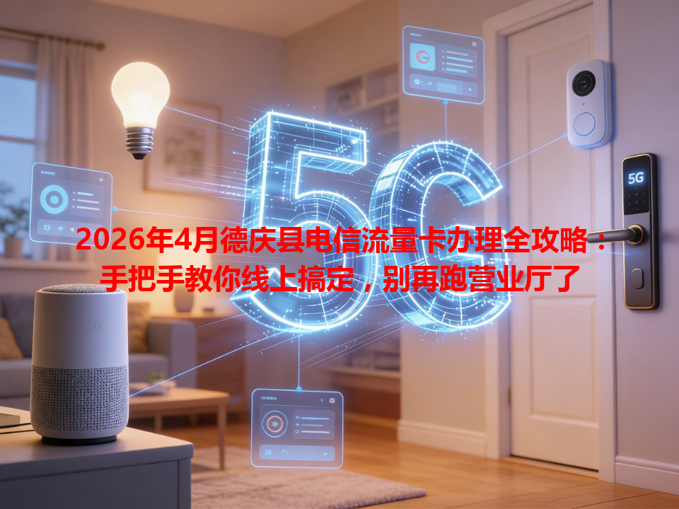 2026年4月德庆县电信流量卡办理全攻略：手把手教你线上搞定，别再跑营业厅了