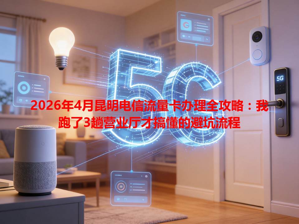 2026年4月昆明电信流量卡办理全攻略：我跑了3趟营业厅才搞懂的避坑流程