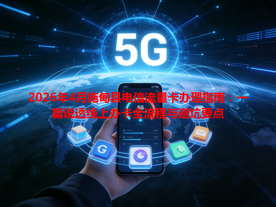 2026年4月施甸县电信流量卡办理指南：一篇说透线上办卡全流程与避坑要点