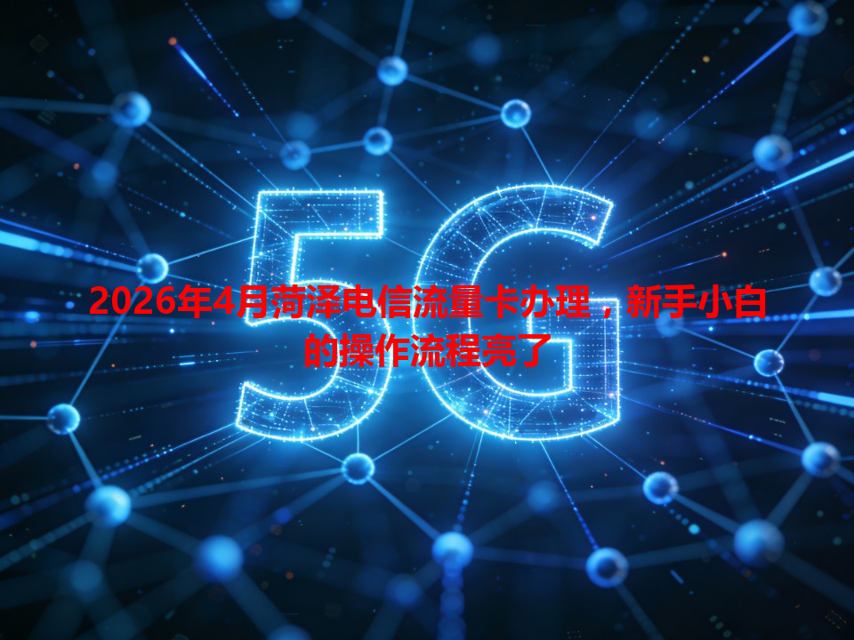 2026年4月菏泽电信流量卡办理，新手小白的操作流程亮了