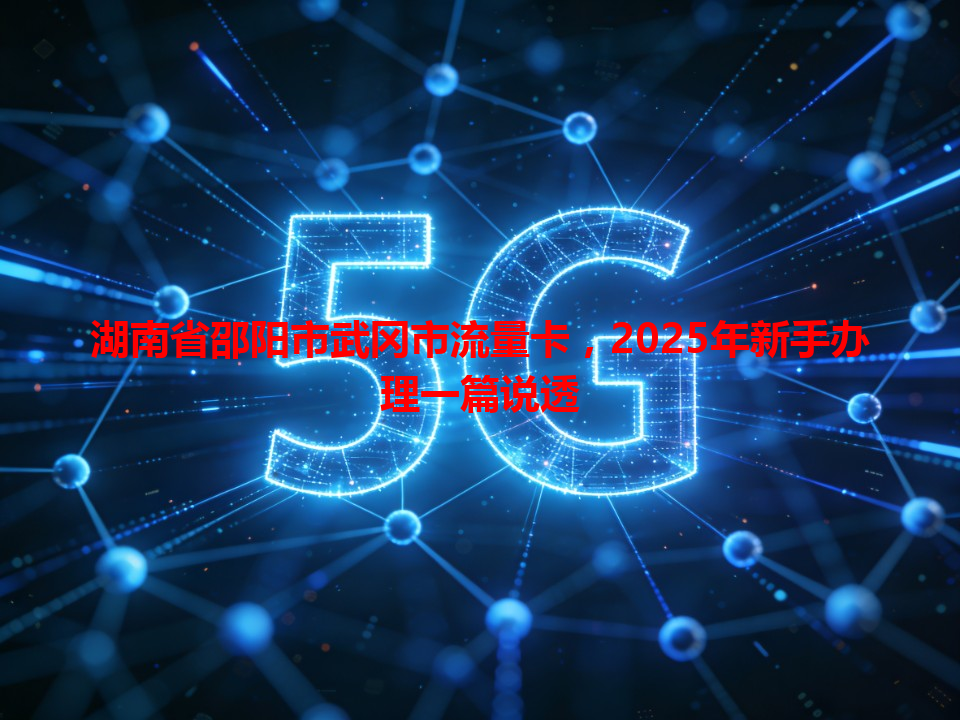 湖南省邵阳市武冈市流量卡，2025年新手办理一篇说透