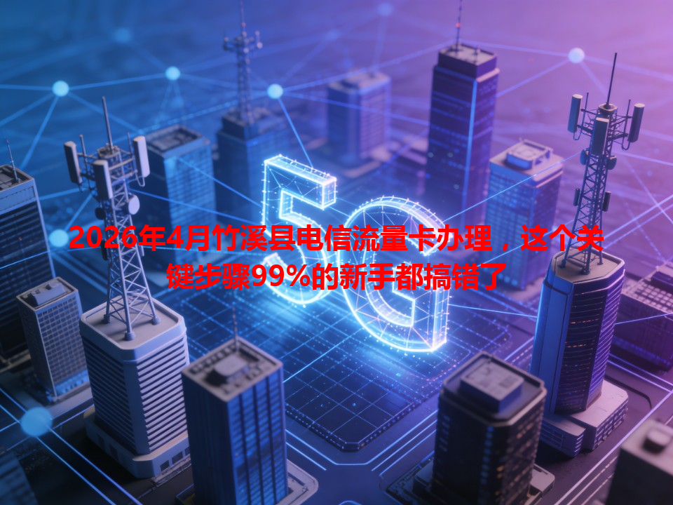 2026年4月竹溪县电信流量卡办理，这个关键步骤99%的新手都搞错了