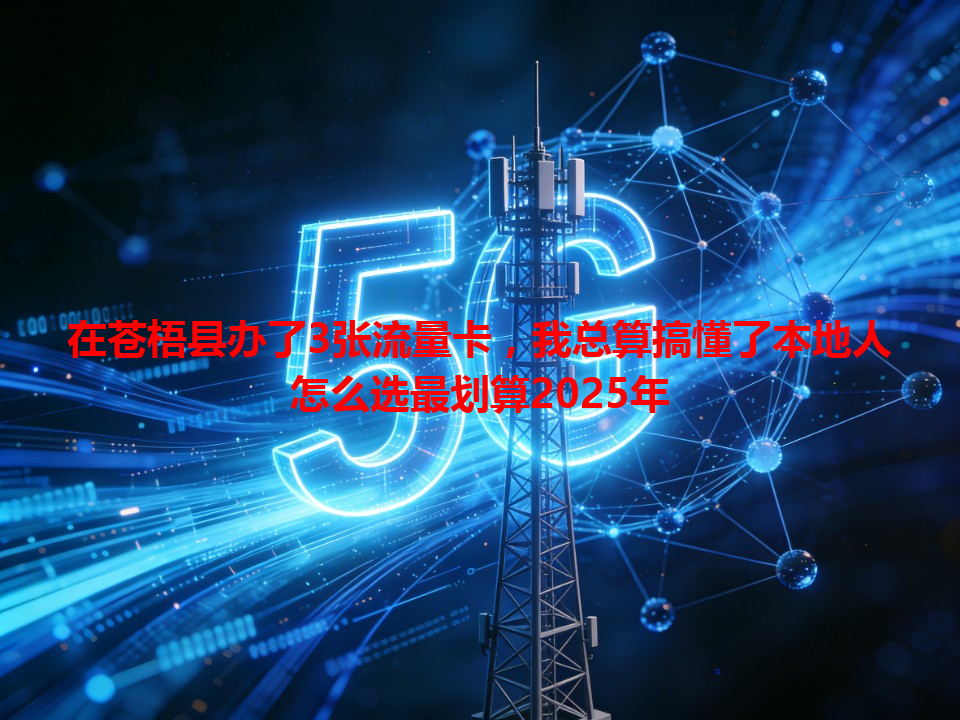在苍梧县办了3张流量卡，我总算搞懂了本地人怎么选最划算2025年