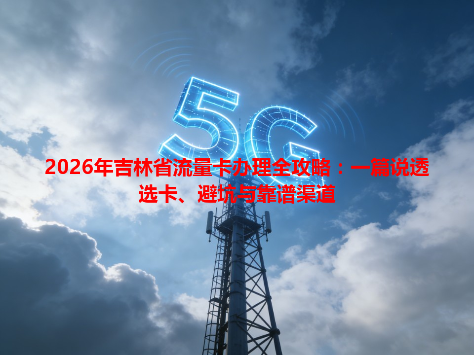 2026年吉林省流量卡办理全攻略：一篇说透选卡、避坑与靠谱渠道