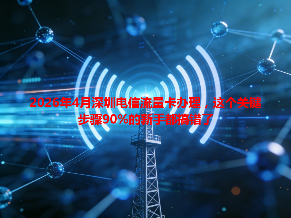 2026年4月深圳电信流量卡办理，这个关键步骤90%的新手都搞错了