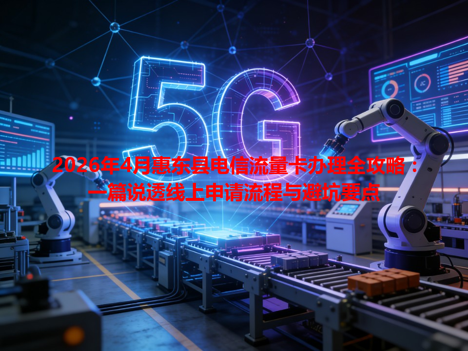 2026年4月惠东县电信流量卡办理全攻略：一篇说透线上申请流程与避坑要点