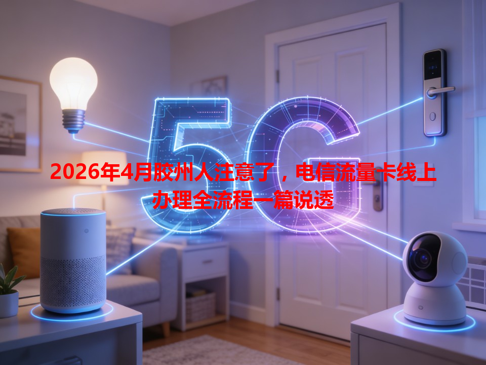 2026年4月胶州人注意了，电信流量卡线上办理全流程一篇说透