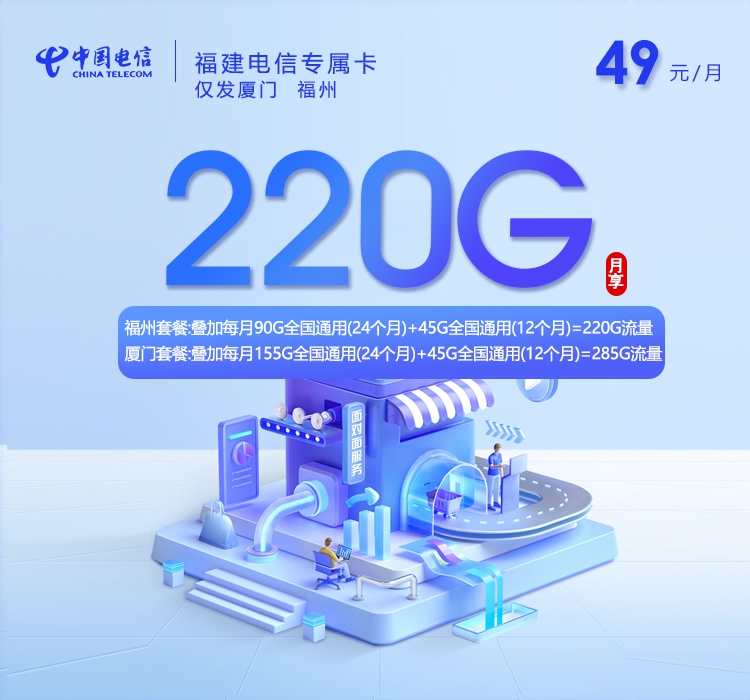 2026年7月下旬福建省莆田市移动、联通、电信、广电流量卡办理步骤